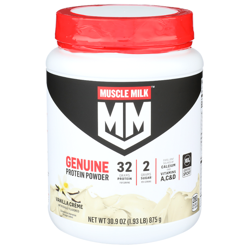 Muscle Milk Vanilla Crème Genuine Protein Powder - 30.9 Ounce