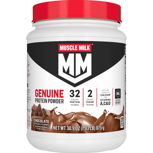 Muscle Milk Genuine Protein Powder Chocolate Artificially Flavored - 30.9 Ounce