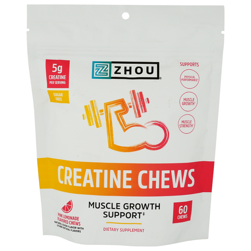 Zhou Pink Lemonade Creatine Chews - 60 Count