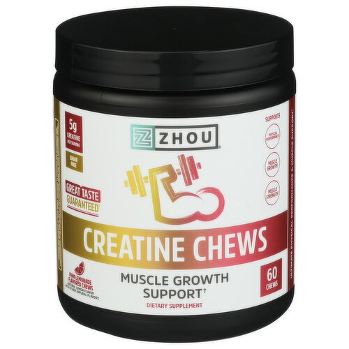 Zhou Pink Lemonade Creatine Chews - 60 Count