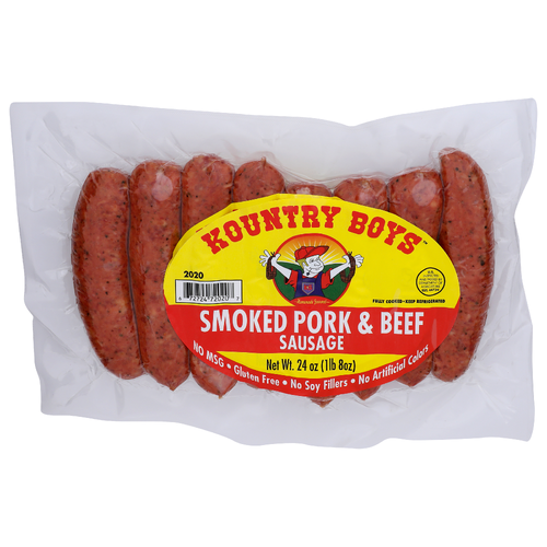 Kountry Boys Smoked Pork & Beef Sausage - 24 Ounce