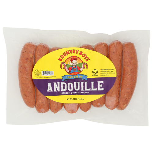 KOUNTRY BOYS Smoked Andouilie Flavored Sausage - 24 Ounce