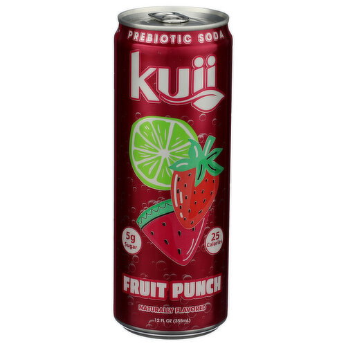 Kuii Prebiotic Fruit Punch Soda - 12 Fluid Ounce Image 1 of 4