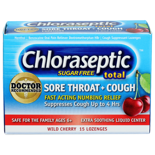 Chloraseptic Total Wild Cherry Sore Throat + Cough - 15 Count