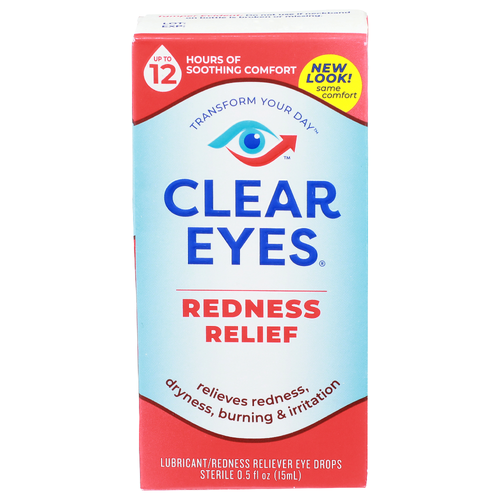 Clear Eyes Redness Relief Lubricantredness Reliever Eye Drops - 0.5 Fluid Ounce