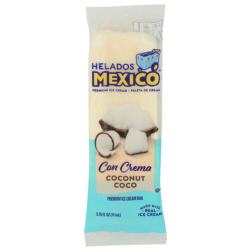 Helados Mexico Premium Coconut Ice Cream Bars - 3.75 Fluid Ounce Image 1 of 4