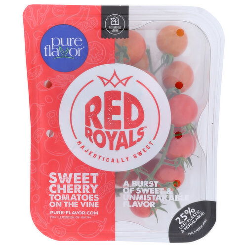 Pure Flavor Tomato Red Royals Cherry On The Vine - 12 Ounce Image 1 of 2