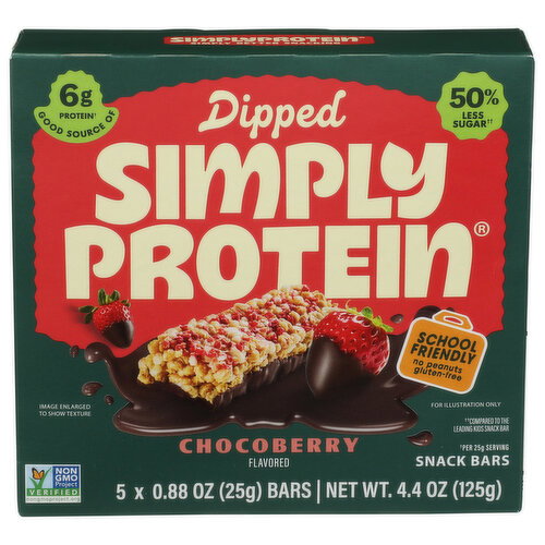 Simplyprotein Chocoberry Flavor Dipped Bar - 0.88 Ounce - 5 Count