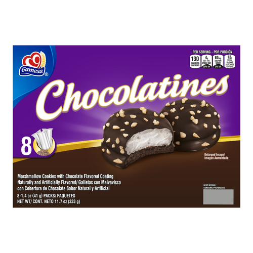Gamesa Chocolatines Marshmallow Cookies Chocolate Flavored - 11.7 Ounce
