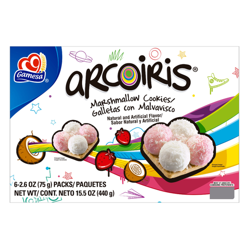 Gamesa Arcoiris Marshmallow Cookies Naturally And Artificially Flavored - 15.5 Ounce