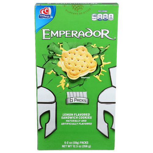 Gamesa Emperador Lemon Sandwich Cookies - 2.083 Ounce - 6 Count