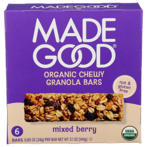 Madegood Mixed Berry Granola Bars - 0.85 Ounce - 6 Count