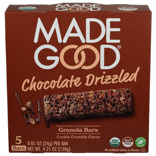Madegood Bar Choc Drizz Cookie - 0.85 Ounce - 5 Count
