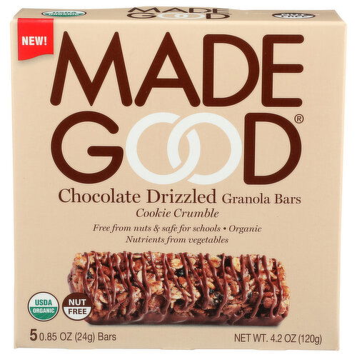 Madegood Organic Drizzled Granola Bars - 0.85 Ounce - 5 Count