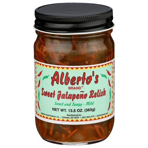 ALBERTO's Brand Sweet And Tangy Mild Jalapeno Relish - 13.5 Ounce Image 1 of 4