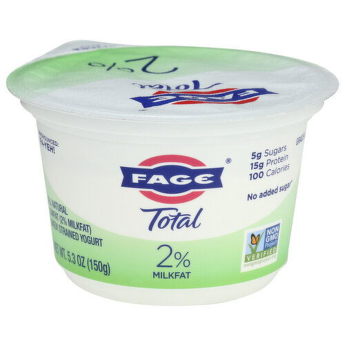 Fage Total 2% Milkfat Plain Greek Strained Yogurt - 5.3 Ounce