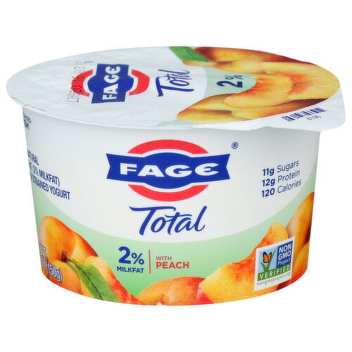 Fage Total Greek Yogurt 2% Peach - 5.3 Ounce