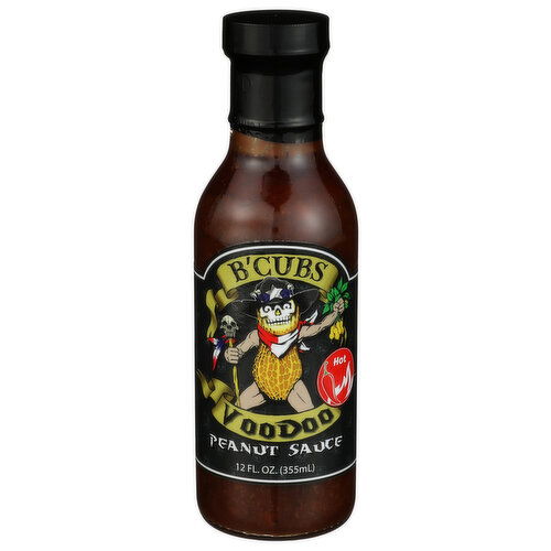 B'CUB S Voodoo Peanut Sauce Hot - 12 Fluid Ounce