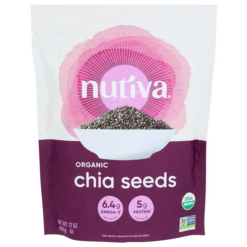 Nutiva Seeds Organic Chia Black - 12 Ounce