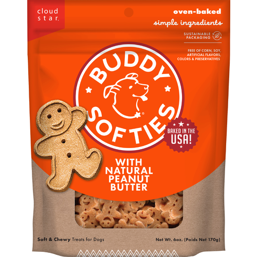 Buddy Biscuits Peanut Butter Soft & Chewy Treats - 6 Ounce