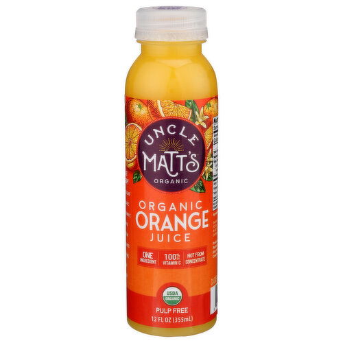 UNCLE MATT'S ORGANIC Juice, Orange Pulp Free - 12 Fluid Ounce
