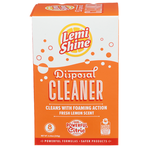 Lemi Shine Fresh Lemon Scent Disposal Cleaner - 1.058 Ounce - 8 Count