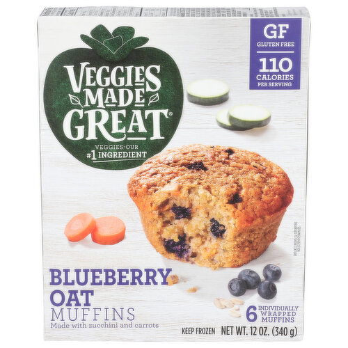 Garden Lites Blueberry Oat Muffins - 2 Ounce - 6 Count