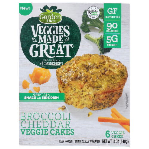 Veggies Made Great Veggie Cakes Broc Chddr - 2 Ounce - 6 Count