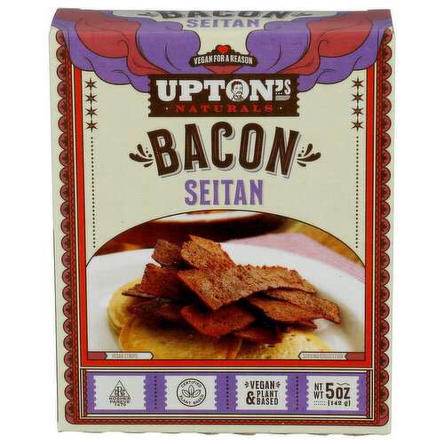 UPTON's Naturals Bacon Slice Seitan Flavored Meat Alternative - 5 Ounce Image 1 of 4