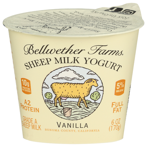 Bellwether Farms Vanilla Sheep Milk Yogurt - 6 Ounce