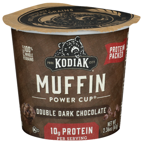 Kodiak Double Dark Chocolate Muffin Power Cup - 2.36 Ounce