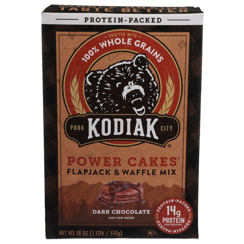 Kodiak Dark Chocolate Power Cakes Flapjack & Waffle Mix - 18 Ounce