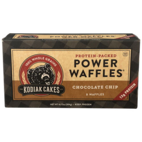 Kodiak Cakes Toaster Waffles Chocolate Chip - 1.34 Ounce - 8 Count