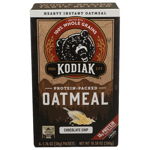 Kodiak Chocolate Chip Protein-Packed Oatmeal - 1.763 Ounce - 6 Count