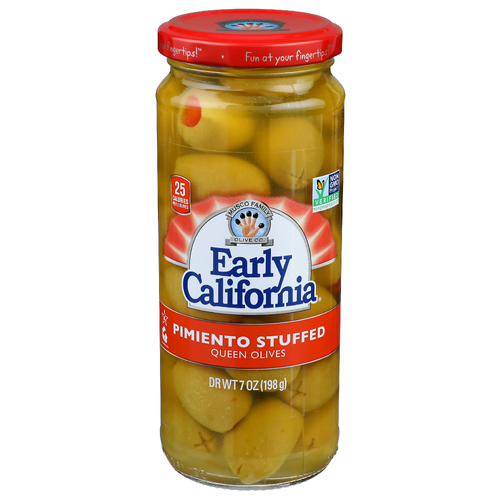 Musco Family Early California Pimiento Stuffed Queen Olives - 7 Ounce