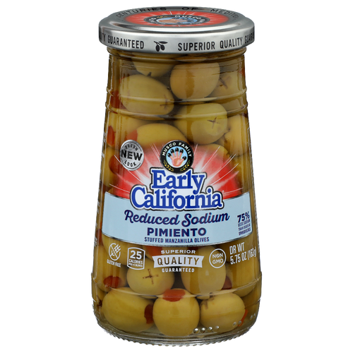 Musco Family Early California Olive Co. Pimiento Stuffed Manzanilla Olives - 5.75 Ounce