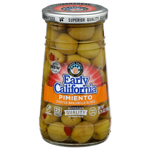 Musco Family Early California Pimiento Stuffed Manzanilla Olives - 5.75 Ounce