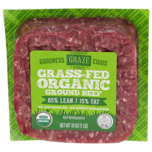Goodness Grazecious Organic 85% Lean Grass-Fed Ground Beef - 16 Ounce Image 1 of 4