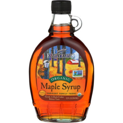 Coombs Family Farms Maple Syrup Grade a Dark Color - 12 Fluid Ounce