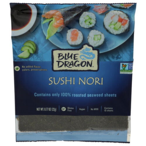 Blue Dragon Nori Ingredient Sushi Wrappers - 0.077 Ounce - 10 Count