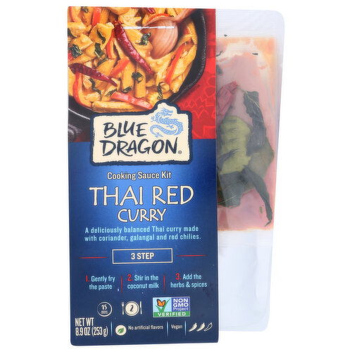 Blue Dragon Thai Red Curry 3-Step Sauce Kits - 8.9 Ounce