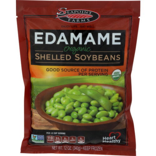 SEAPOINT FARMS Organic Edamame Shelled Soybeans - 12 Ounce