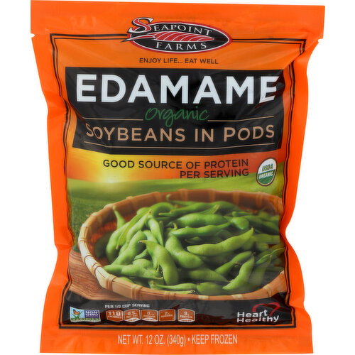 Seapoint Farms Organic Edamame Soybeans In Pods - 12 Ounce Image 1 of 2