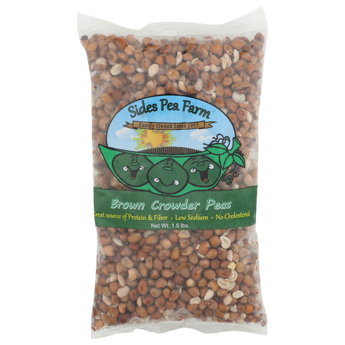 SIDES PEA FARM Brown Crowder Peas - 1.5 Pound