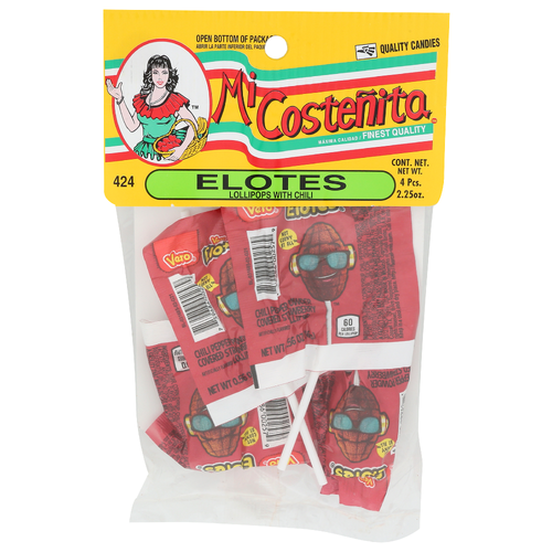 Mi Costenita Lollipops With Chili - 0.563 Ounce - 4 Count Image 1 of 4