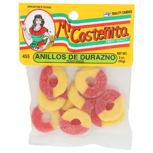 Mi Costenita Peach Rings - 3 Ounce Image 1 of 4