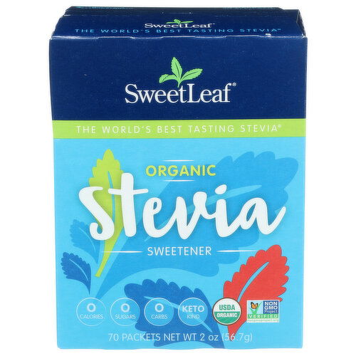 Sweetleaf Box Stevia Sweetener Organic - 0.029 Ounce - 70 Count