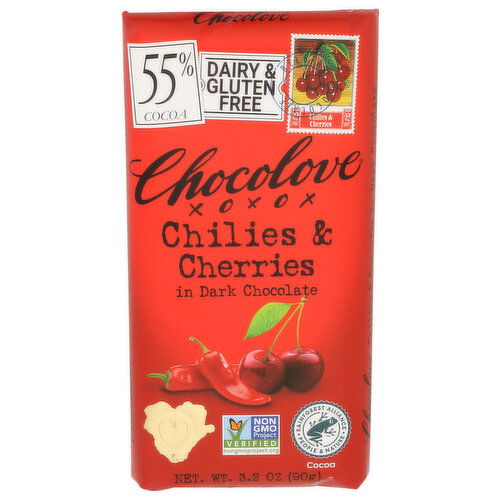 Chocolove Chilies & Cherries Chocolate Bar - 3.2 Ounce - 1 Count