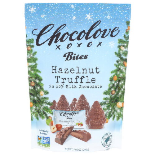 Chocolove Hazelnut Truffle 33% Cocoa Milk Chocolate Tree Shaped Bites - 7.05 Ounce Image 1 of 4