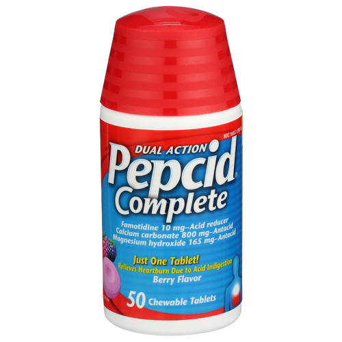 Pepcid Complete Berry Flavor Complete Acid Reducer + Antacid - 50 Count Image 1 of 3